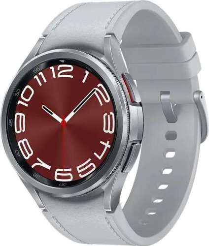 Смарт-часы Samsung Galaxy Watch 6 Classic 43мм,  1.3",  серебристый/серебристый [sm-r950nzsacis]